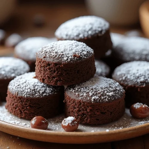 Steps of making rice chocolate cakes: mixing, baking, and rising